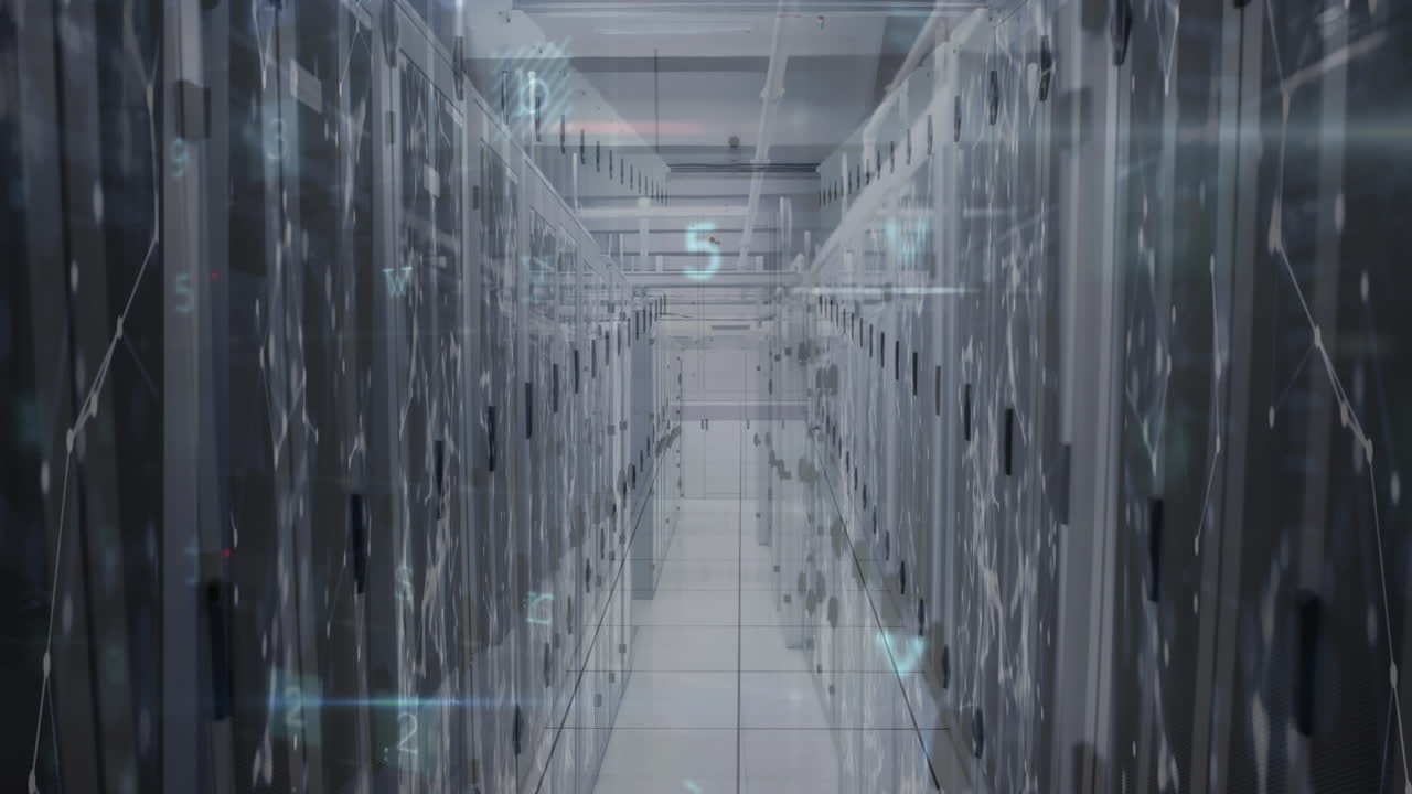 서버 을 통해 데이터 처리를 하는 연결 네트워크의 애니메이션