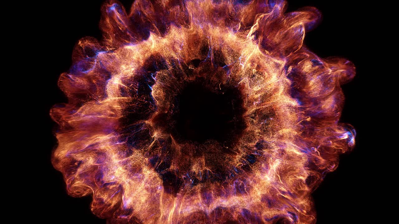 Abstract Cosmic Energy Burst Expanding and Dissipating