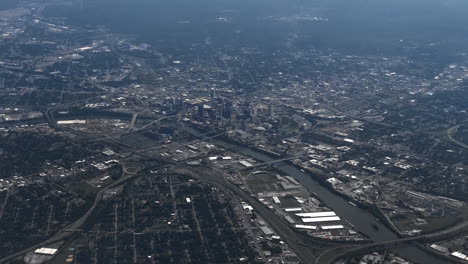 aerial of downtown nashville, tennessee