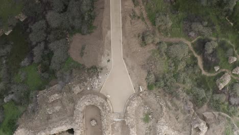 aerial view of an ancient archaeological site