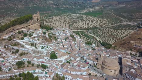 aerial view of the town of montefrio in the south of spain