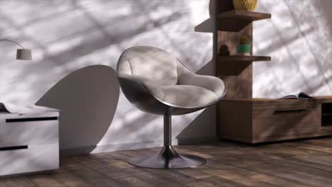 red velvet chair in modern living room