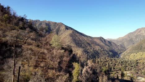 Montañas-De-Sierra-Nevada,-Daños-Por-Incendios-Forestales