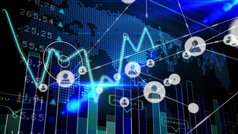 Globale-Netzwerkverbindungen-Und-Datenanalyse-Mit-Animationen-über-Finanzdiagramme-Und--tabellen