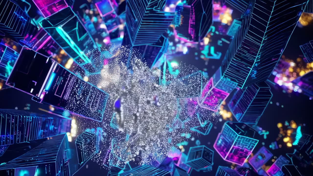 Cyberpunk Cityscape Digital Art