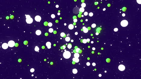 abstract glowing circles in space