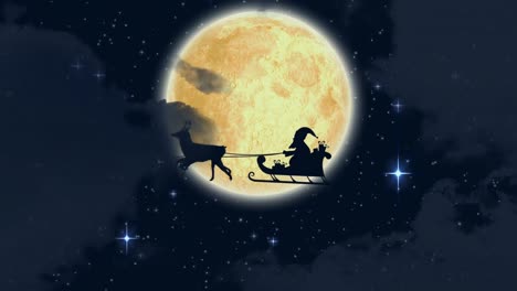 Santa-Claus-Y-La-Luna-En-La-Noche