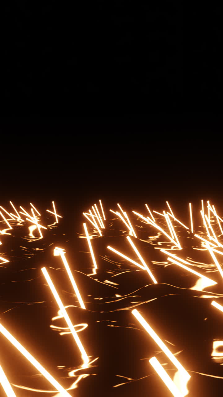 líneas brillantes abstractas en una superficie reflectante