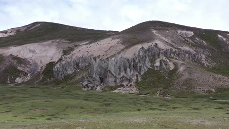 pampas-galeras,-cone-rock-formations-Side-movement-Apurimac,-Peru