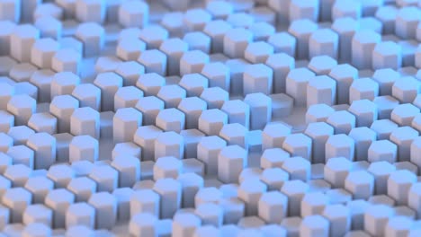 sci fi technology background, futuristic sci-fi hexagons wave glowing with neon lights. 3d rendering animation