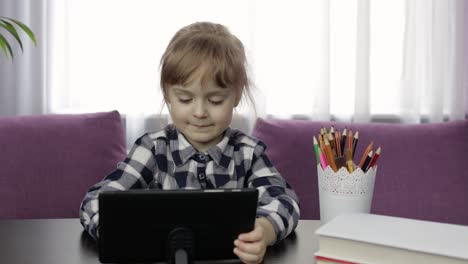 Girl-studying-online-homework-using-digital-tablet-computer.-Distance-education