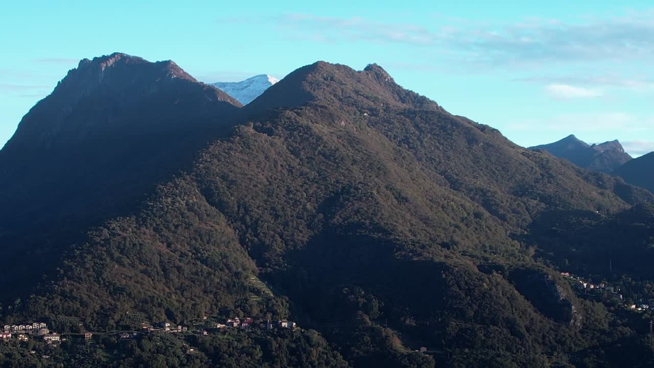Drones capture the stunning aerial view of the Italian Alps