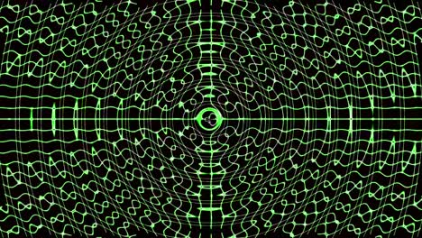 green round lines shapes frequency waves moving center to edges