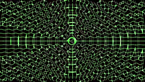 green round lines shapes frequency waves moving center to edges