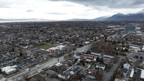 mountain living in provo utah aerial drone shot