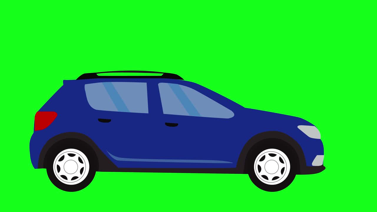 달리는 자동차 애니메이션, 그린 스크린 크로마 키, 그래픽 소스 요소