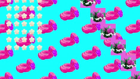 chaos mix textures animation design art.  fashion magazine concept. online shopping