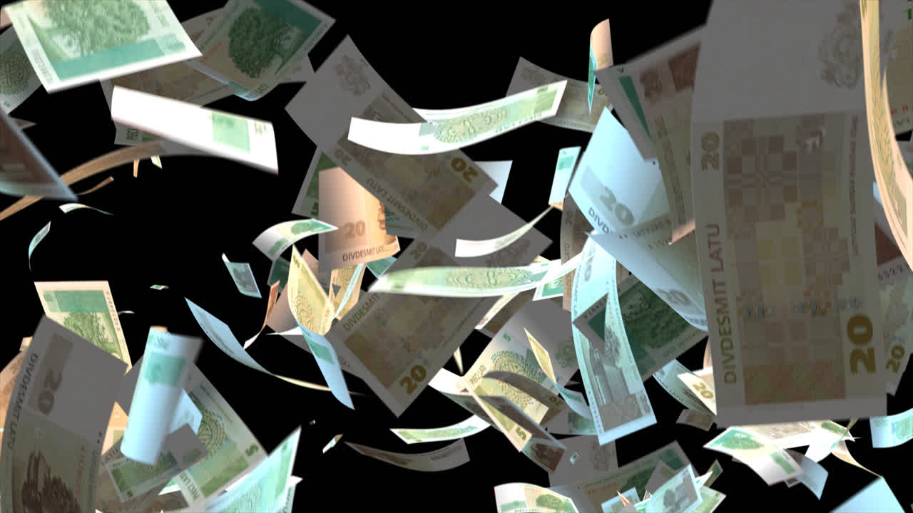 라트비아 라트가 떨어집니다.