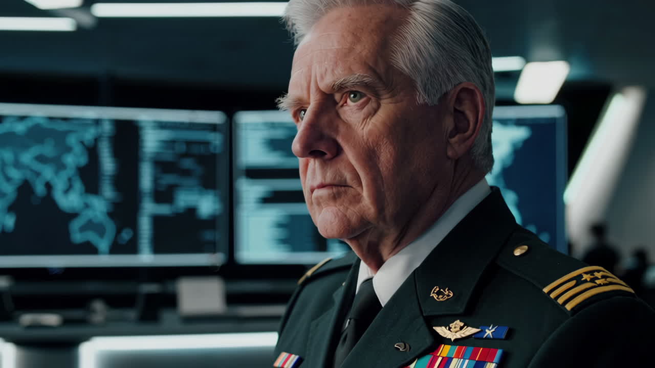Senior Military Officer in Command Center