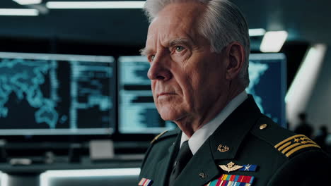 senior military officer in command center