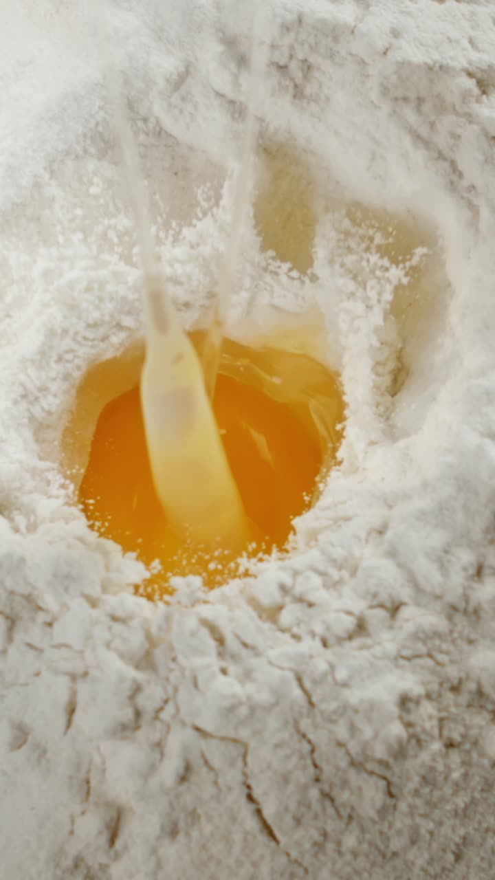 Egg in flour