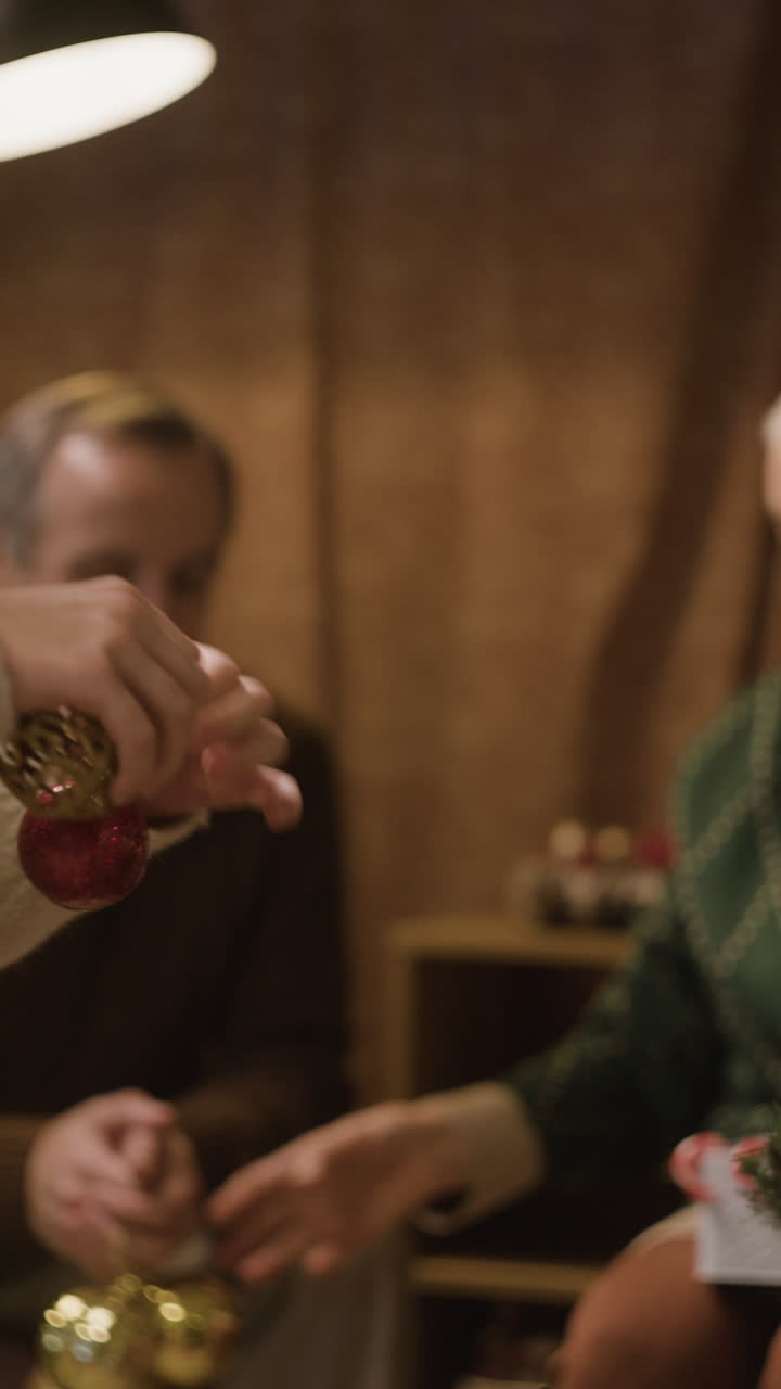 Family Christmas Ornament Decorating