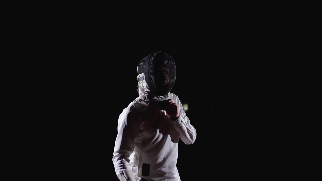 Fencer in action