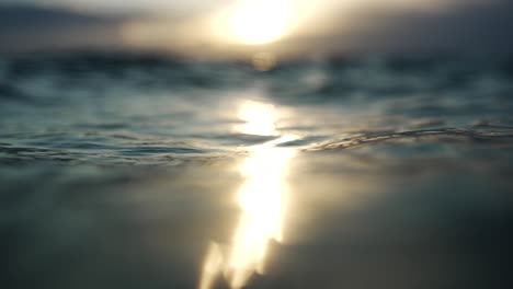 sunset reflections underwater