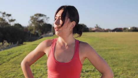 Eurasian-female-runs-into-focus-and-stops-tired