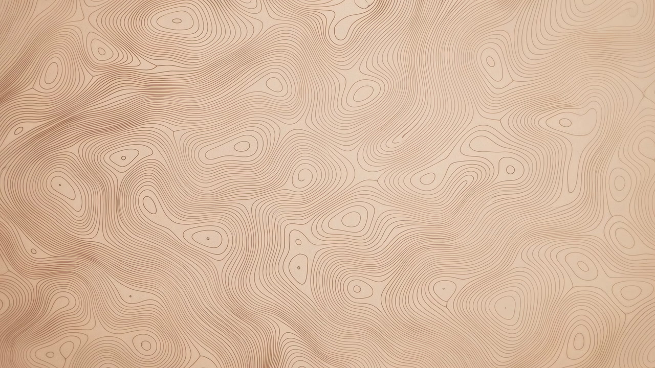 Abstract Topographic Map Pattern with Wavy Contour Lines
