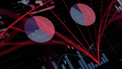 Animation-Des-Spinnens-Von-DNA-Strängen,-Finanzdatenverarbeitung-Und-Statistik