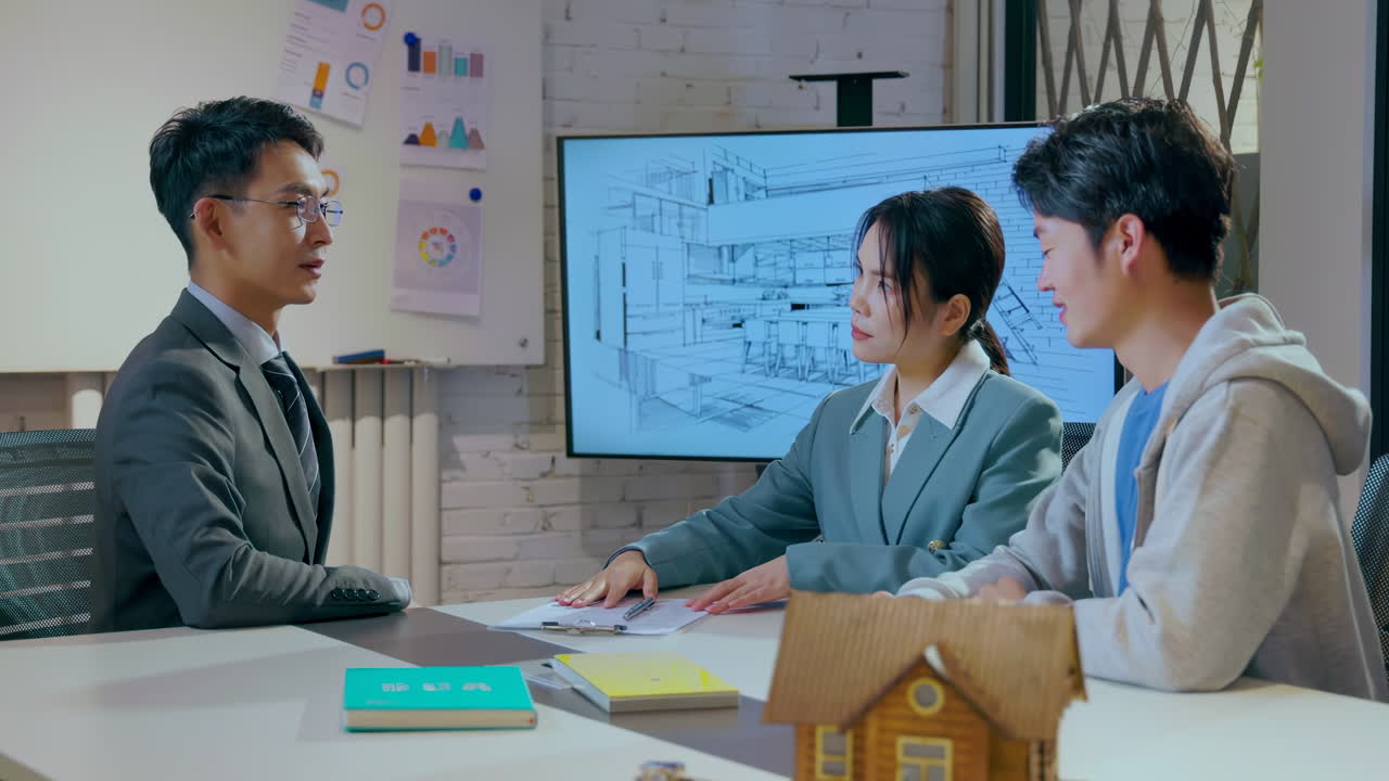 Business partners to open a company together, shaking hands after signing contract at glass table in office meeting, making a deal and closing agreement, close up of handshake