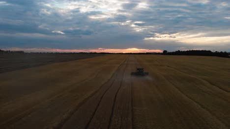 Aerial-shot-of-Agricultural-industry-tractors-machinery-tools-plow-large-areas-soil-preparation-in-poor-countries