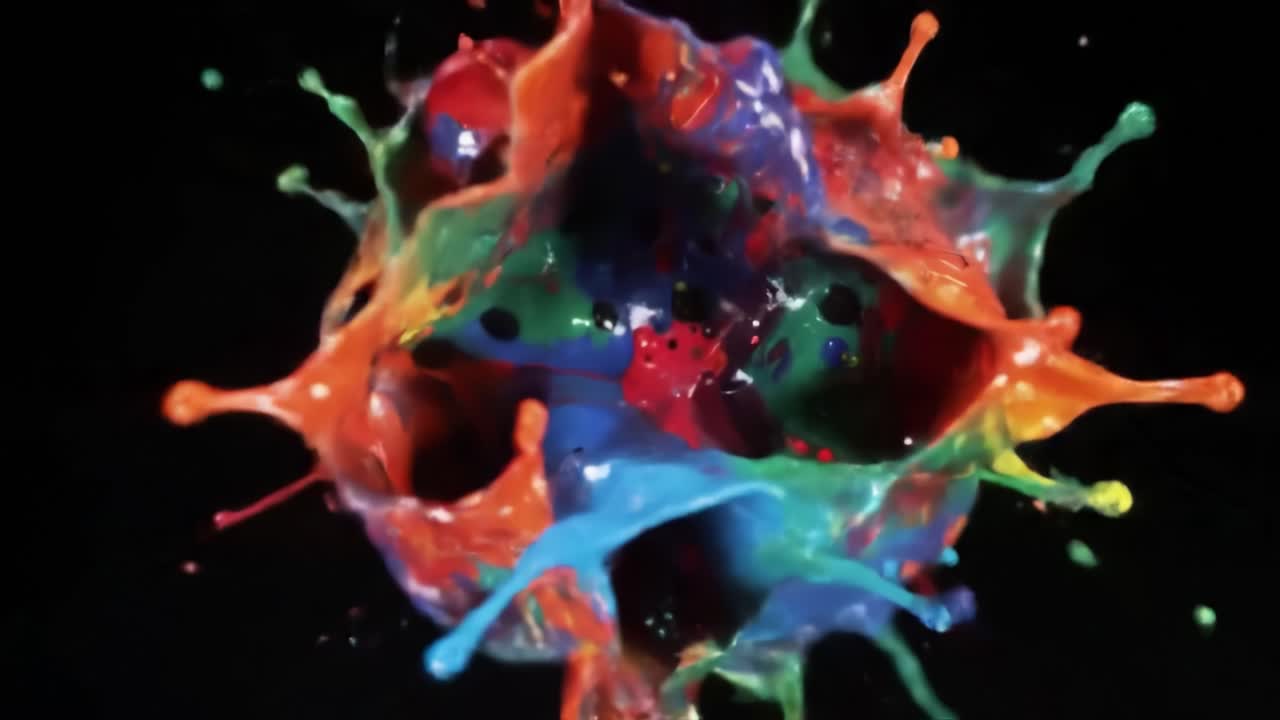 Esplosione di vernici colorate
