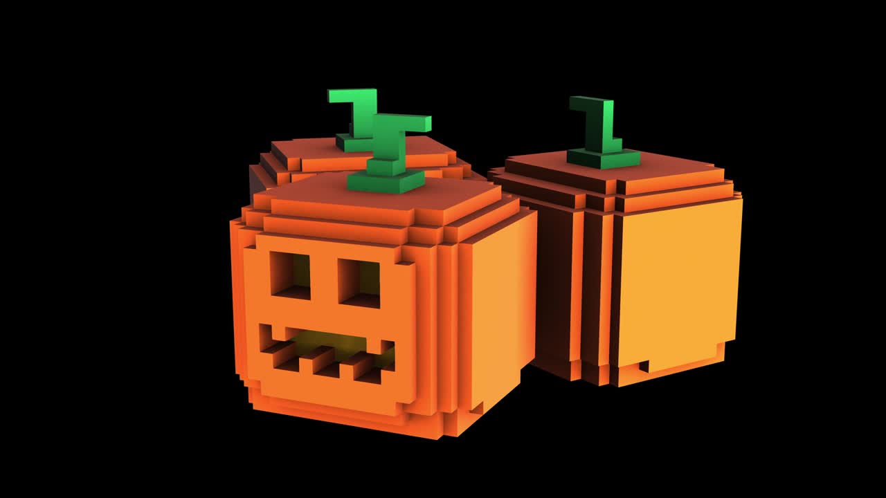 3 voxel halloweenpumpa - looprotation