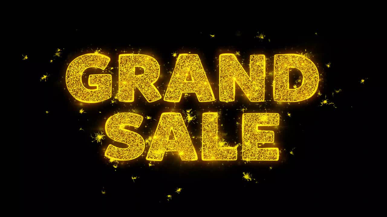 Grand Sale Sparkling Text Graphic