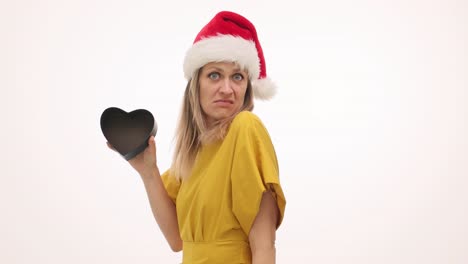 Disappointed Woman with Christmas Gift