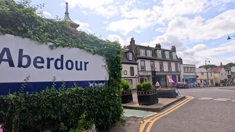 street view of aberdour with greenery and buildings