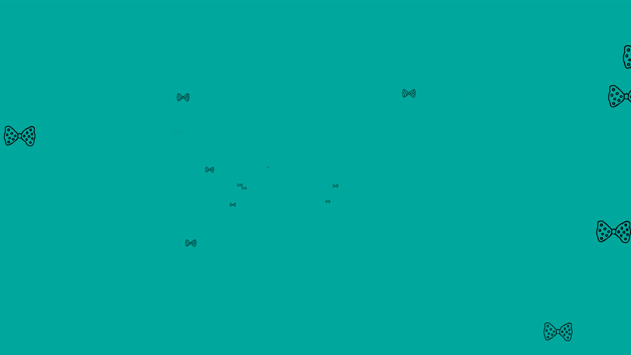 초록색 배경 위에 떠다니는  ⁇ 타이의 애니메이션