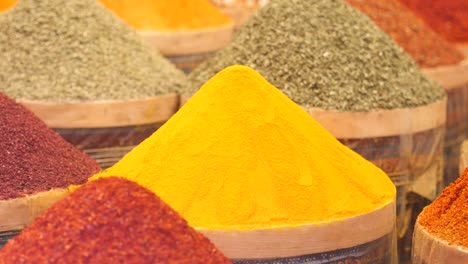 colorful spices in a market