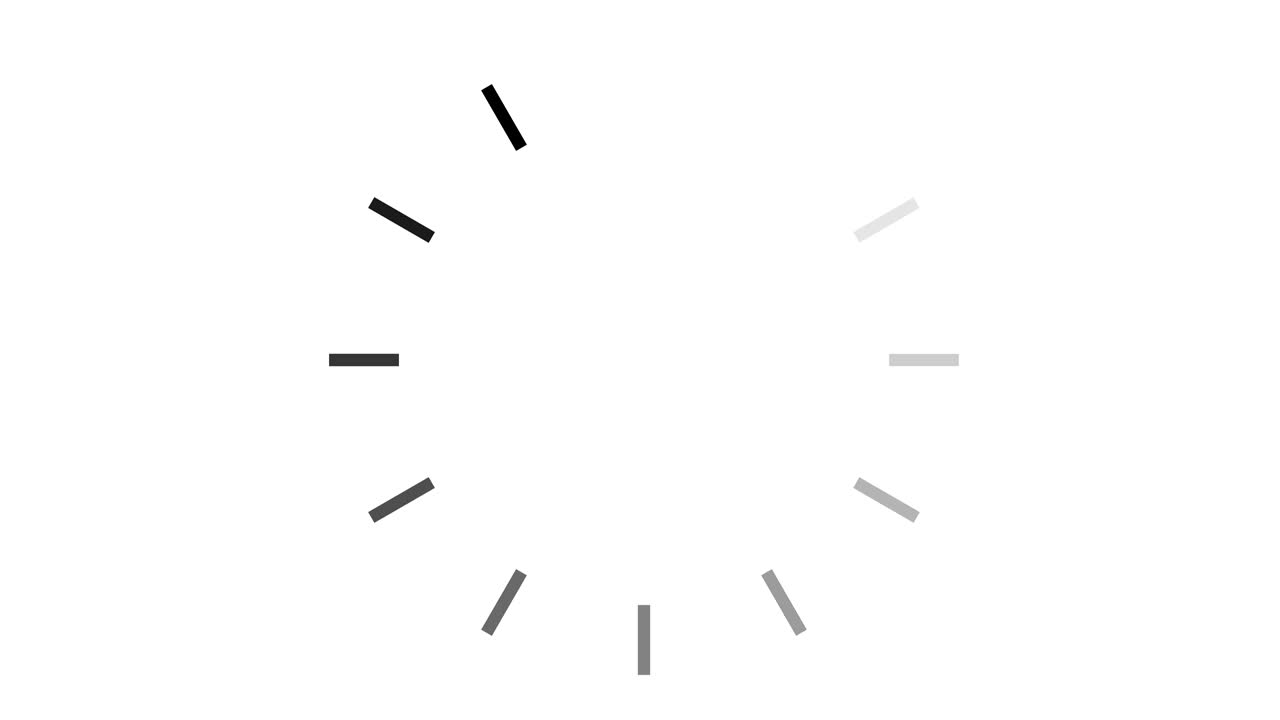 4K Animation - loading black circle icon on white background. Circle on center place for your logo and text. Motion graphic and animation background.