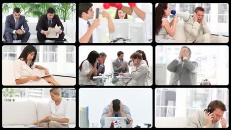 animation presenting stresses business people at work