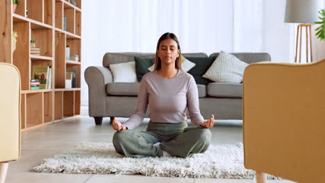 meditation, zen and peace for wellness woman