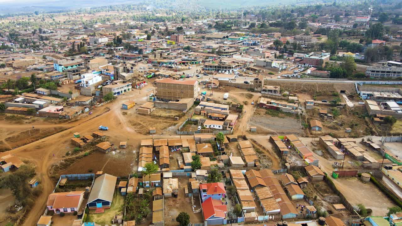 Vista drone del Kenya rurale