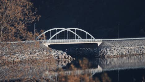 a small bridge in sifjord on senja island