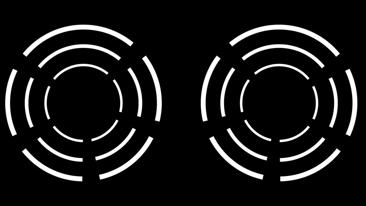 Circle rotation split pop animation motion graphics