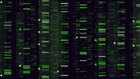random green numbers and lines in matrix