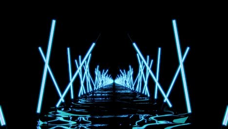 abstract neon tunnel