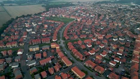 Una-Sección-De-Casas-De-Nueva-Construcción-En-La-Aldea-De-Aylesham.