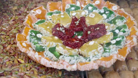 assortment of colorful turkish delights and baklava